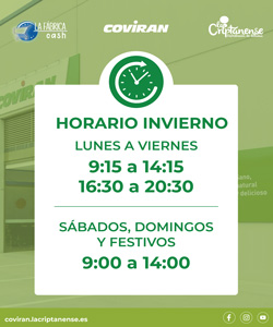 LA CRIPTANENSE Horario invierno